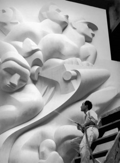 Isamu Noguchi Working