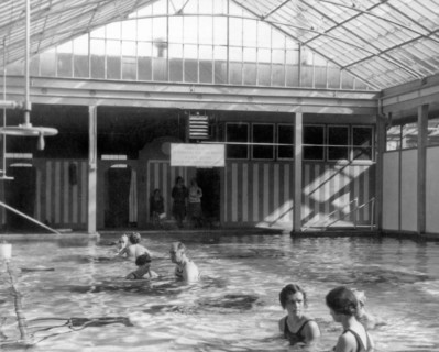 Franklin Roosevelt In Pool