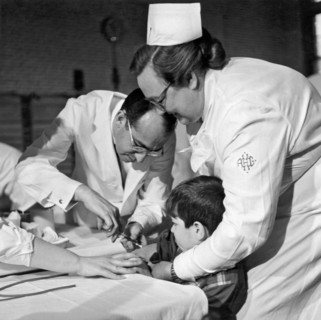 Dr.Jonas Salk Giving Vaccine