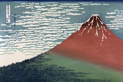 Red Fuji or South Wind, Clear Sky 1830