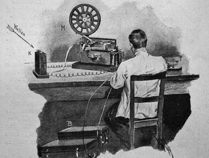 Telegraphy receiving station