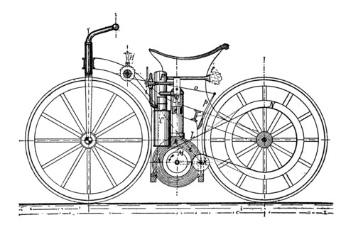 Construction plan of the motorcycle