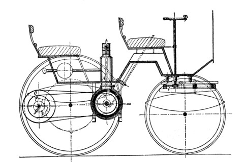 Car with a daimler engine