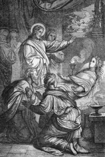 Jesus wakes the daughter of the darius