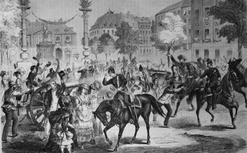 Arrival of the troops in dresden