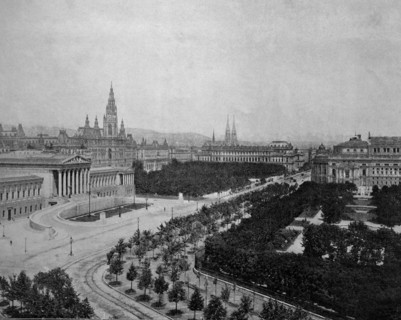 Franzring boulard, now ringstrasse, vienna