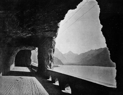 Axenstrasse on lake lucerne