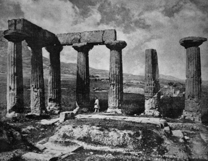 Apollo temple in the ruins of corinth