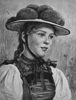 Woman wearing traditional black forest