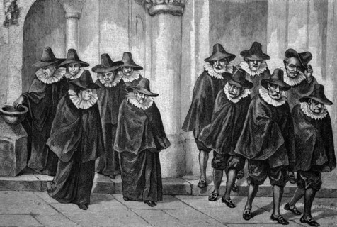 People wearing ember cloaks for lent