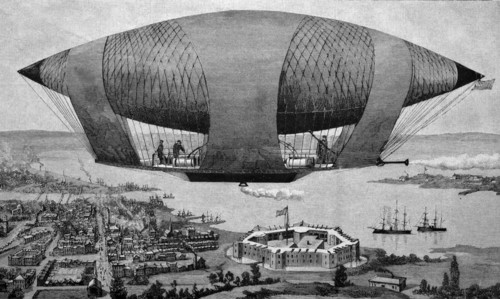 Steerable war balloon