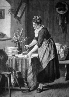 Woman ironing