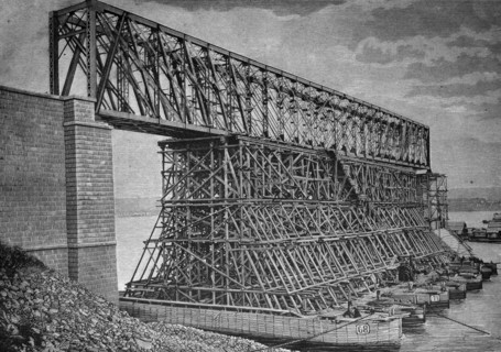 Huge bridge over the volga river