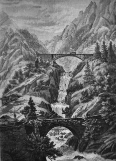 View of the gotthardbahn railway line