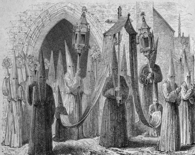 Procession of the members of an order of penitents