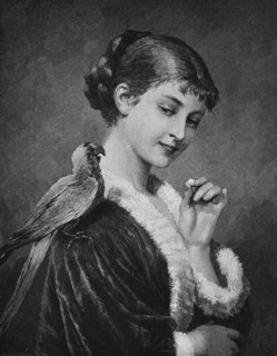 Woman with a parrot