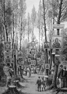 Prayer meeting in a forest