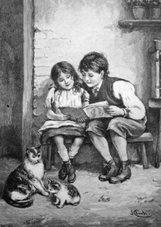 Children reading a book
