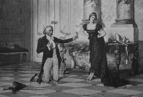 Man proposing to a woman