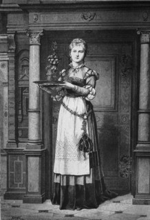 Maid serving morning tea