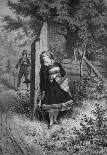 Woman waiting for a man