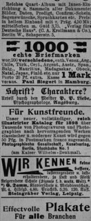 Advertising in the year 1890