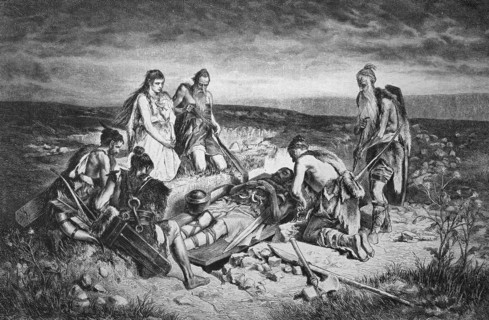 Ancient germanic burial,