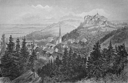 Castle with the town of blankenburg