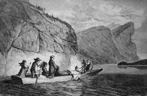 Grave ride on a lake