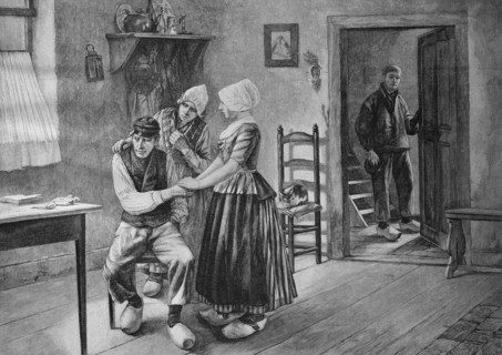 Reconciliation scene,