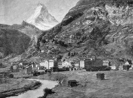 Zermatt and matterhorn mountain