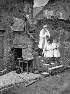 Priest and altar servers