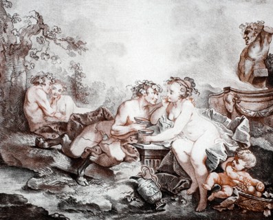 Fauns and nymphs