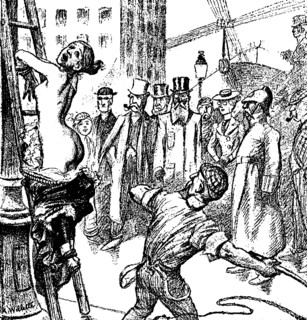 Public flogging of a young woman