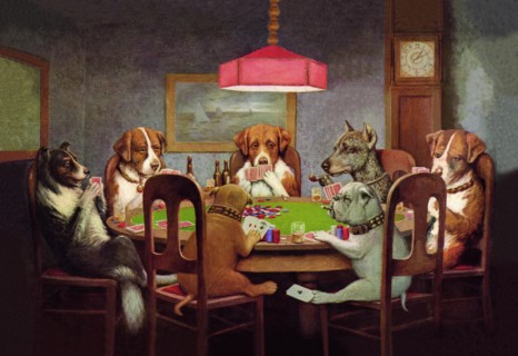 Passing the Ace Under the Table (Dog Poker) 1903