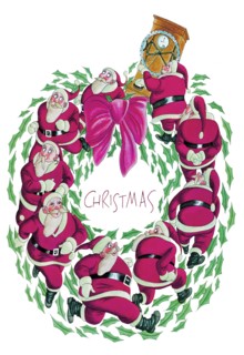 Santa Christmas Wreath 1934