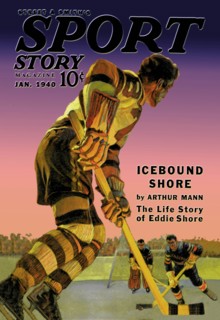 Player Approaches Defenseman and Goalie 1940