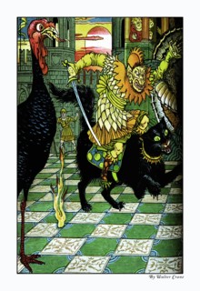 Yellow Dwarf Rides A Cat 1878