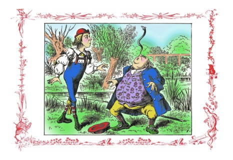 Alice in Wonderland: Father William Balances an Eel