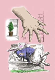 Alice in Wonderland: The White Rabbit and Alice's Big Hand