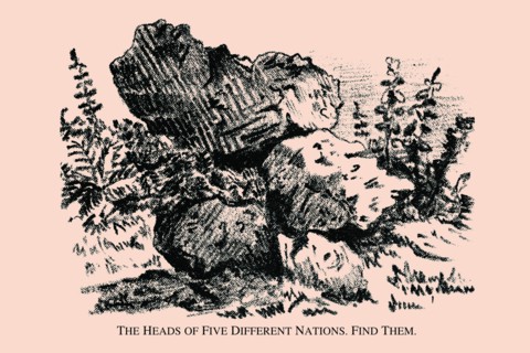 The Heads of Five Different Nations. Find Them. 1880