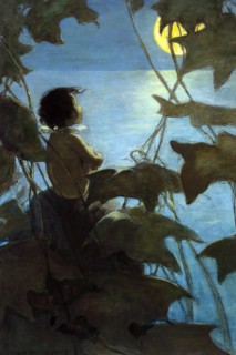 He looked up at the broad yellow moon and thought that she looked at him 1916