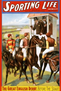 Great English Derby. Before the start. 1898