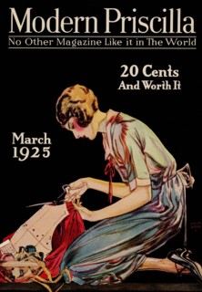 Woman cuts a dress patter with her scissors 1925