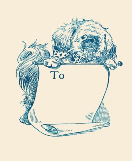 Vintage Dog Book Plate 1925