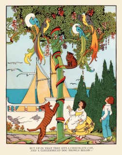 Gingerbread dog chases the Cat & Birds 1925