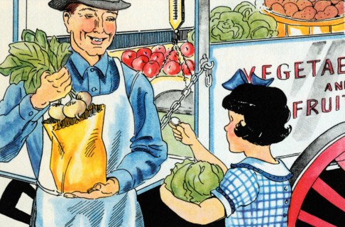 Buying Vegetables 1938