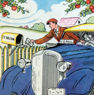 Mail Delivery by Car 1938