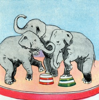 Three Elephants 1938