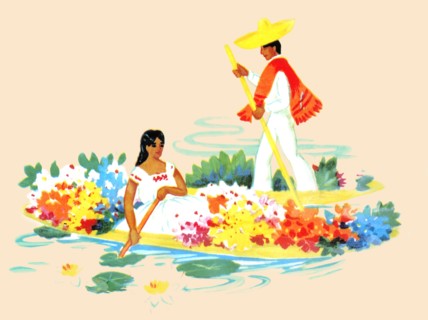 Mexican Flower Boats 1935